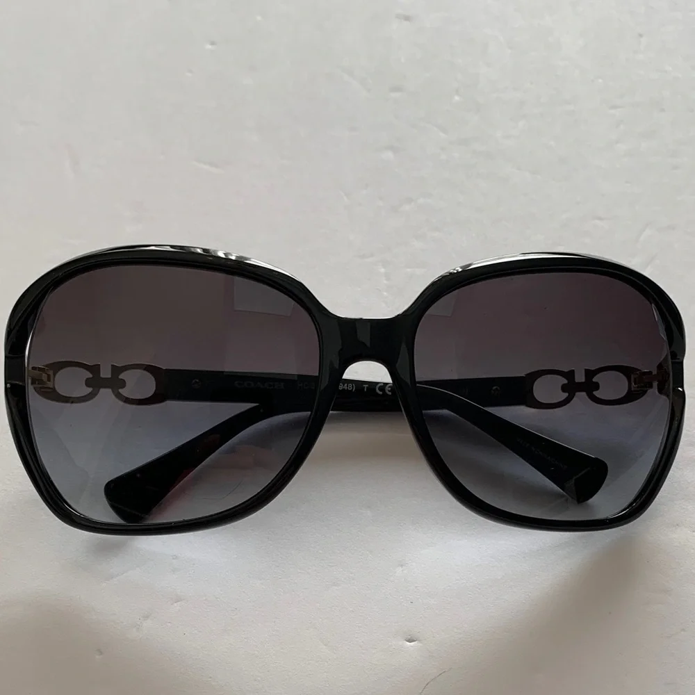 Modern Stylish Coach Black Oversized Sunglasses for Women.
